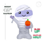 GEMMY - Momie gonflable mignonne pour Halloween - 107 cm-Pour usage intérieur et extérieur