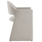 Modway - Talia Tissu rembourré Fauteuil à manger - Lin-Goupilles de pied protégeant le plancher
