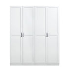 Manhattan Comfort - Hopkins 59,22 po Ensemble Moderne 2 Pièces Armoire de Rangement à 11 Étagères - Blanc-Ensemble moderne autoportant de 2 pièces comprenant une armoire-penderie sectionnelle avec 4 grandes étagères et une armoire-penderie sectionnelle avec 7 compartiments pour chambre et rangement