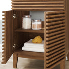 Modway - Render 24" Armoire de toilette de salle de bain (lavabo non inclus) - Noyer-Coiffeuse à grains de noyer