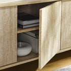 Modway - Overture Ovale 63 po Faux travertin Meuble TV, Travertin-Faux feuilleté en papier travertin