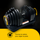 MotionGrey - Ensemble  d’haltères réglables et support pour l’entraînement musculaire à domicile - 10 à 90 lb-7