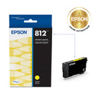 Epson - T812 Cartouche d'encre - Capacité standard - Jaune-Manipulation sans souci - impressions résistantes au maculage, à la décolouration et à l’eau