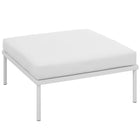 Modway - Harmony Terrasse extérieure Aluminium Ottoman in Blanc blanc-Cadre en aluminium revêtu en poudre