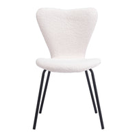 Zuo - Thibideaux Chaise de salle à manger - Ivoire - Ensemble de 2-Empilable pour un rangement pratique