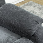 HOMCOM - Fauteuil de massage électrique avec moteur silencieux - gris foncé-Tissu effet velours avec un rembourrage épais offre un confort durable et soutenant 