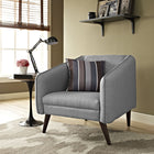Modway - Slide Tissu rembourré Fauteuil - Gris clair-Pieds en caoutchouc massif