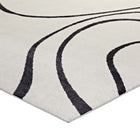 Modway - Therese Tourbillon abstrait Tapis de 5 pi l x 8 pi L - Ivoire et charbon de bois-Dessous du tissu de jute adhéré
