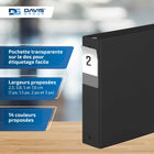 Davis Group Super économie, Reliure à anneaux ronds 2 po, paquet de 6 – Noir-Anneau Rond, Non-Verrouillage