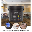 Gritt Commercial - Lingettes nettoyantes multi-usages pour surfaces avec seau - Parfum frais - 20,3 x 15,2 cm - 800 lingettes par rouleau-Dimensions du rouleau : 7,8 po de hauteur x 7 po de diamètre