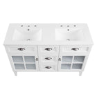 Modway - Isle Double 48" Armoire à coiffeuse de salle de bain - Blanc blanc-8