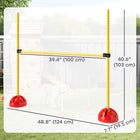 PawHut - Dog agility training 4 pcs parcours d’obstacles hauteur réglable-La base se remplit d'eau ou de sable pour plus de stabilité 