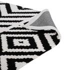 Modway - Ailani Chevron géométrique / losange Tapis de comédie 8 pi l x 10 pi L - Noir et blanc-Haute densité / Tissé à la machine