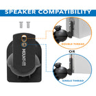 Mount-It! - Paire de supports muraux universels à profil bas pour enceintes-Compatibilité : haut-parleurs à filetage simple ou double