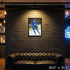 Mats Sundin Toronto Maple Leafs Action sur toile - Toile encadree - 22" x 31"-Dimensions finales: 22.5x31.5