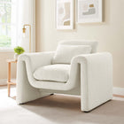 Modway - Waverly Boucle Tapis Fauteuil - Ivoire-Rembourrage en mousse dense