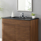 Modway - Cayman 36" Lavabo de salle de bain in Noir-Trous de robinet centraux de 8 pouces