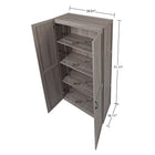 Manhattan Comfort - Ensemble de rangement moderne Hopkins 59,22 po 2 pièces à 8 étagères - Gris-Comprend 4 larges étagères avec caractéristiques réglables
