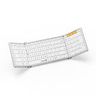 ProtoArc - Clavier Bluetooth pliable - Blanc / Argent-Portabilité ultime : Le clavier Bluetooth tri-pliable XK01 de ProtoArc est conçu pour la commodité en déplacement, se pliant en un paquet compact et de poche, ce qui en fait le compagnon de voyage idéal