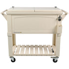 Permasteel - Glacière de patio style mobilier 80 pintes - Crème-Glacière de patio roulante antique de 80 pintes