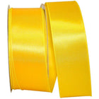 JAM Paper - Ruban de satin simple face - 2 1/2" de largeur x 50 m - Jaune-Taille : 2,5 po x 50 mètres