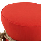 Modway - Beat Corde nautique Tissu rembourré Ottoman - Atomic Red-Capsules de base non marquées