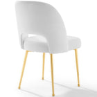 Modway - Rouse Salle à manger Fauteuil d’appoint Ensemble de 2 - Blanc-Rembourrage en mousse dense