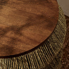 Modway - Maris Herbiers marins et bois Table d’appoint - Noyer naturel-Cadre métallique robuste