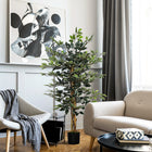 HOMCOM - Arbre artificiel ficus 4,3 pi pour décoration intérieure - vert-Cette plante comprend 702 feuilles panachées qui apportent une sensation naturelle à votre pièce 