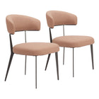 Zuo - Loom Chaise de salle à manger - Tan - Ensemble de 2-Assemblage requis