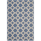 Modway - Cerelia Treillis marocains intérieurs et extérieurs Tapis 9 pi l x 12 pi L - Bleu et beige-Tapis à treillis marocain