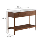 Modway - Zaire 48" Vanité de salle de bain à un seul lavabo - Blanc noyer-Deux tiroirs latéraux spacieux