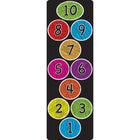 Ashley Productions - Smart Poly The Original Fun Mat - Coureur de Tapis - 15 -5" x 47" - Nombres 1-10 - Cercles de Craie Colourés-Mesures et design : Le tapis de course à cercles de craie colourés mesure 15,5 po x 47 po, chiffres 1 à 10.
