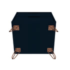 Manhattan Comfort - Rockefeller commode et table de chevet style milieu du siècle - Tatiana bleu minuit - ensemble de 2-10