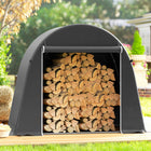 Outsunny - Abri portable 8 pi x 4 pi-Une large porte à enroulement avec fermeture éclair permet un accès rapide et facile  
