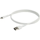 StarTech - Câble USB vers Lightning, certifié MFi, 1m, blanc-Protégez-vous contre les tirages et les torsions fréquentes grâce à ce câble foudre durable renforcé par la fibre aramide DuPont Kevlar qui protège le câble contre le stress des torsions et des flexions fréquentes
