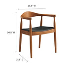 Modway - Presidential Restauration Fauteuil - Noir-Cadre en bois courbé