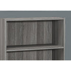 Monarch Specialties - 7478 36 po H Etagere - Gris Avec 3 Tablettes-35.5"H x 24.75"W x 11.75"D