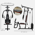 Soozier - Appareil de gym à domicile-Bloc de poids de 99 lb (45 kg) ajustable pour s’adapter à différents niveaux de force