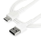 StarTech Câble USB-C vers USB 2.0 de 1 m - Blanc-Résistant aux IEM, ce câble USB 2.0 vers USB-C est équipé d'une protection en métal pour le circuit imprimé
