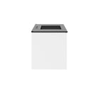 Modway - Vitality 36" Vanette de salle de bain - Blanc Noir-Évier en céramique avec comptoir intégré