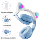 MyBat - Casque Bluetooth Pro Katchy Kitty, Bleue-Avec une distance de fonctionnement allant jusqu'à 10 mètres et une batterie au lithium rechargeable de 400 mAh, il offre environ 7 heures de lecture de musique ou de conversation