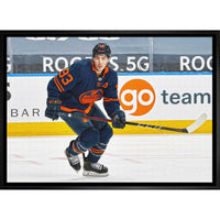 Ryan Nugent-Hopkins Oilers Action-H - Toile encadree - 31" x 22"-Impression sur toile de qualité supérieure avec bordures enveloppées