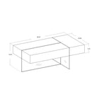 Brassex - Table basse 537105 Bryden - grise-Structure en verre trempé