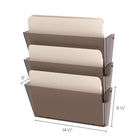 Deflecto - Porte-document incassable  - 3 pochettes - format lettre - fumée - paquet de 3-Convient aux documents format lettre