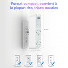 ShoppingAll - Huntkey multiprise murale avec parasurtenseur, 4 prises et 3 ports USB-Compatible avec c.a. 100 à 125 V, 15 A et jusqu’à 1875 W max pour postes de travail, chargeurs et appareils domestiques