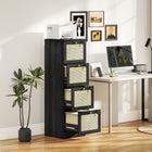 HOMCOM - Armoire à dossiers 4 tiroirs format lettre/A4 verrouillable - noir-Quatre tiroirs spacieux pour l’organisation et une surface supérieure pour poser une imprimante 
