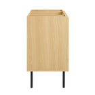 Modway - Chaucer 36" Armoire de toilette de salle de bain (lavabo non inclus) - Chêne-Portes en rotin tissé