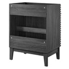 Modway - Render 24" Armoire de toilette de salle de bain (lavabo non inclus) - Charbon de bois-Bassin d’évier non inclus