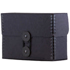 JAM Paper - Portefeuille Kraft avec Bouton et Ficelle Petit Large - 4 1/4 x 6 1/4 x 2 - Noir Recyclé-Quantité : Vendu à l'unité